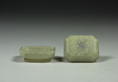 图片[3]-Jade octagonal box with dragon decoration, Qing dynasty (1644-1911)-China Archive